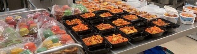 Large amounts delicious, pre-cooked meals ready to go in Crossways freezers