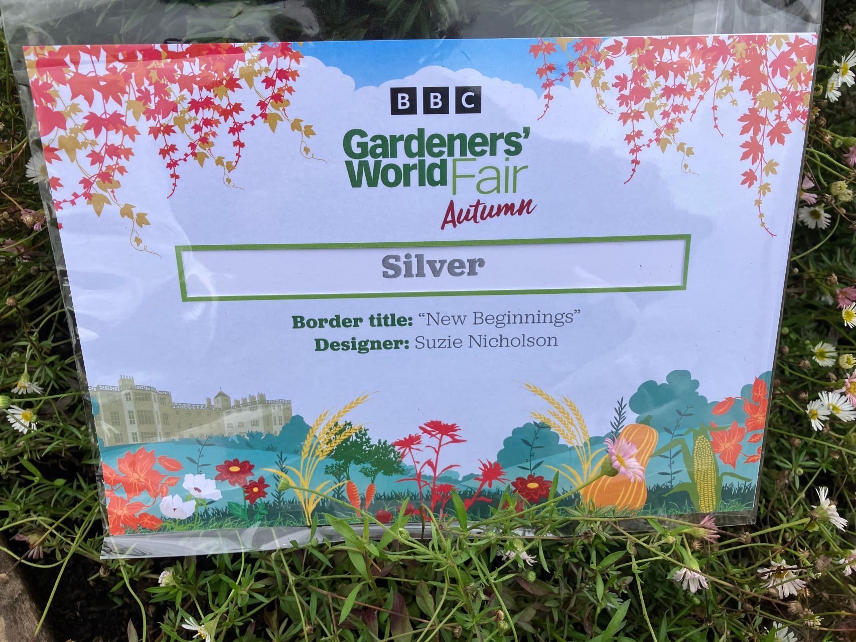 Photo of Silver certificate award from Gardeners' World